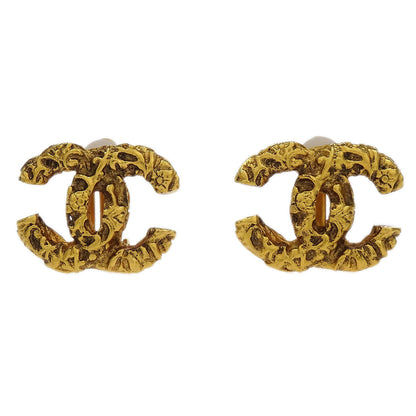 Chanel Gold CC Earrings Clip-On 93A