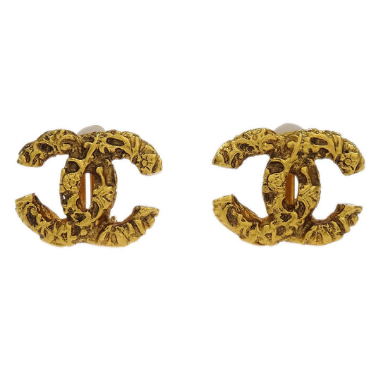 Chanel Gold CC Earrings Clip-On 93A