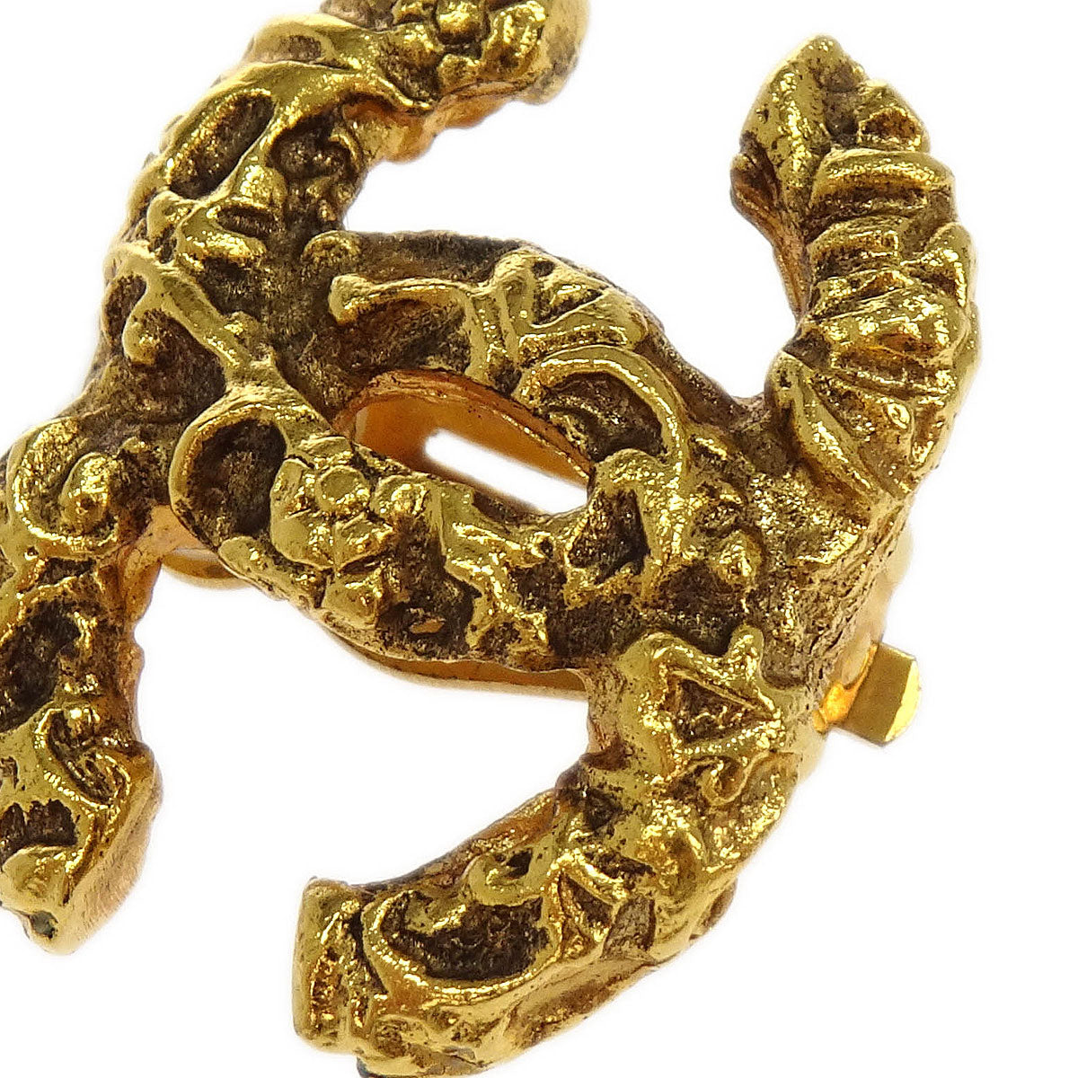 Chanel Gold CC Earrings Clip-On 93A