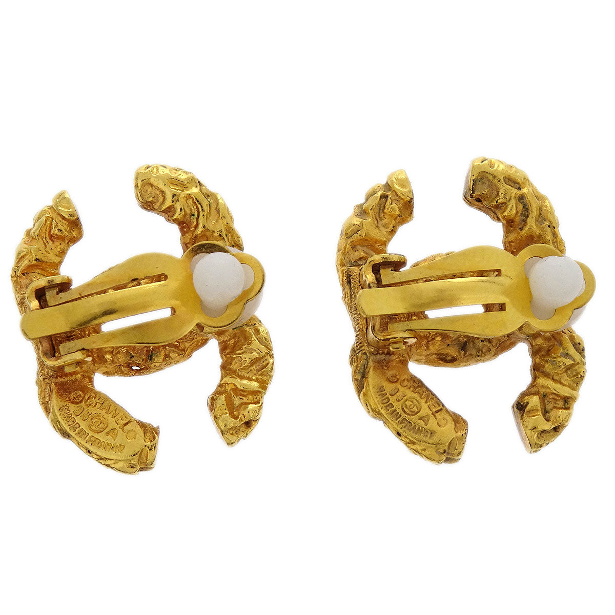 Chanel Gold CC Earrings Clip-On 93A
