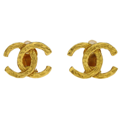 Chanel CC Earrings Clip-On Gold
