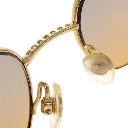 Chanel Sunglasses Eyewear Brown Rhinestone Small Good