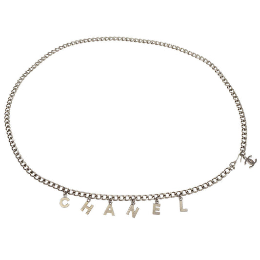 Chanel Chain Belt Silver CC Small Good 04V