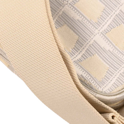 Chanel 2005-2006 White Jacquard Nylon New Travel Line Shoulder Bag