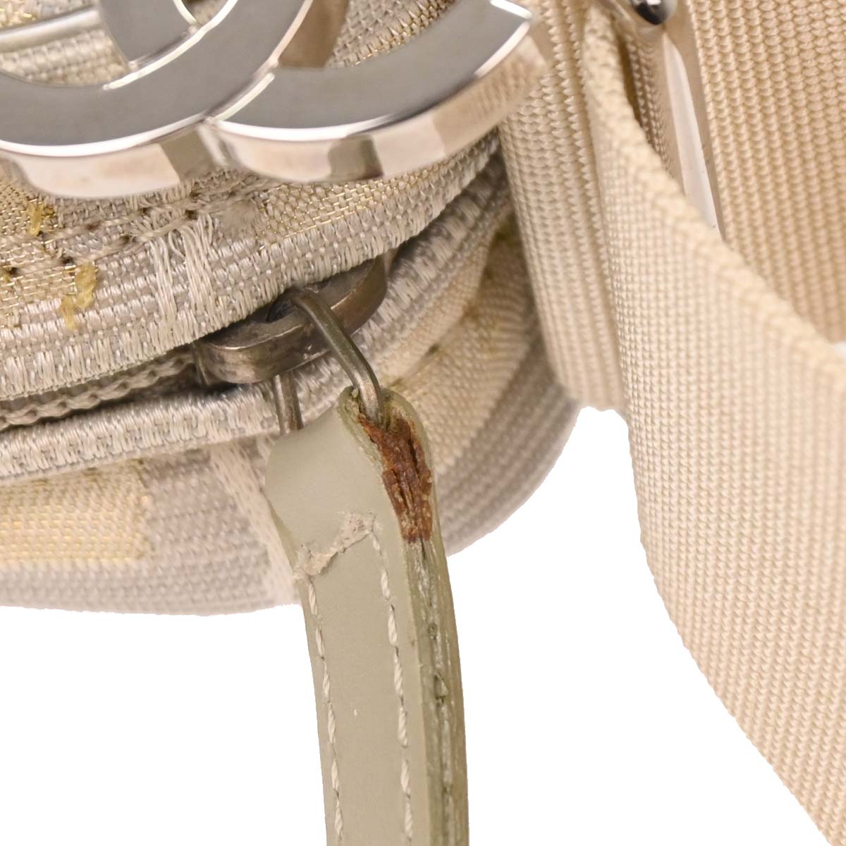 Chanel 2005-2006 White Jacquard Nylon New Travel Line Shoulder Bag
