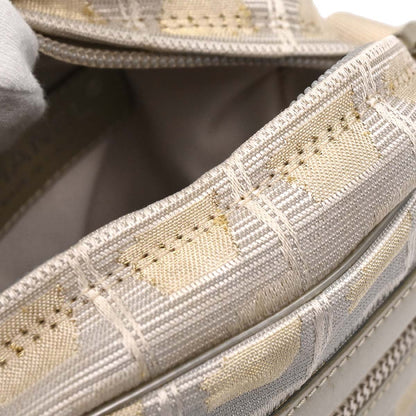 Chanel 2005-2006 White Jacquard Nylon New Travel Line Shoulder Bag