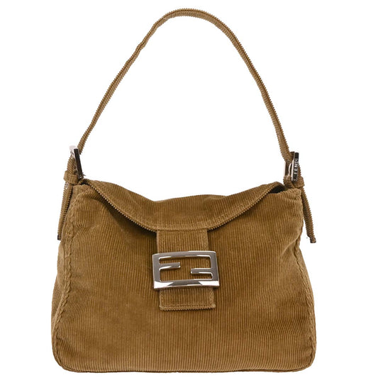 Fendi Brown Corduroy Handbag