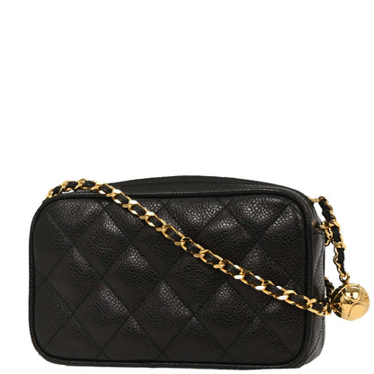 Chanel Black Caviar Camera Bag Mini