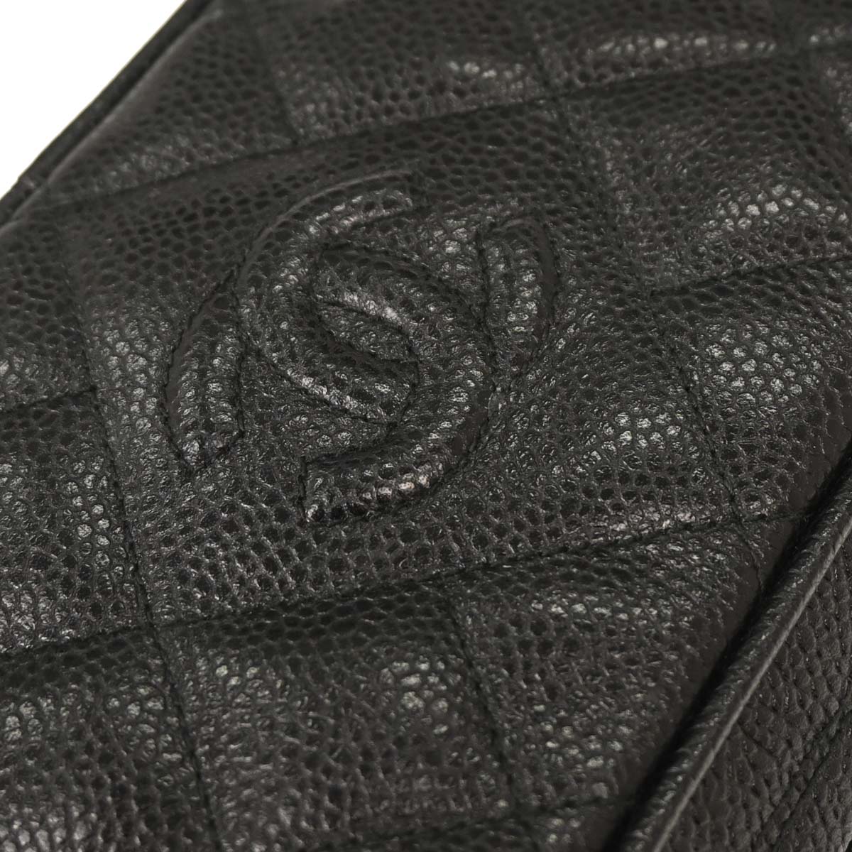 Chanel Black Caviar Camera Bag Mini