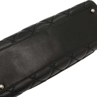 Chanel Black Calfskin Wild Stitch Top Handle Handbag