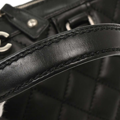 Chanel Black Calfskin Wild Stitch Top Handle Handbag