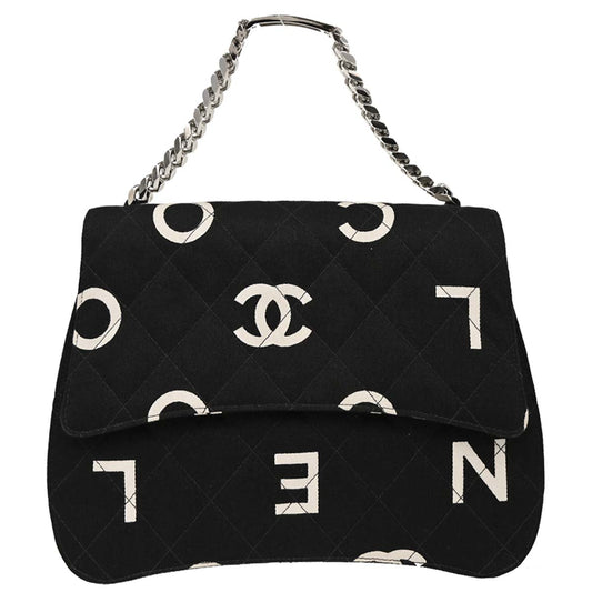 Chanel Black Cotton Handbag