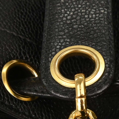 Chanel Black Caviar Triple CC Bucket Shoulder Bag