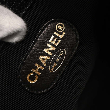 Chanel Black Caviar Triple CC Bucket Shoulder Bag