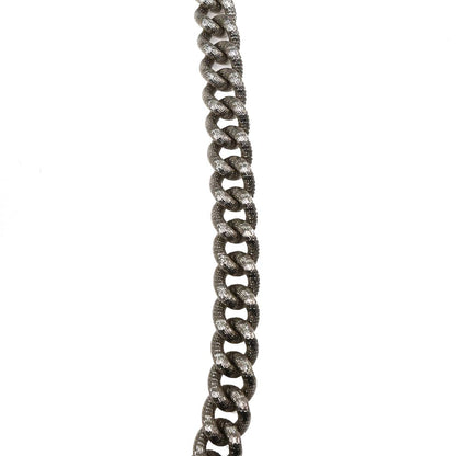 Chanel Silver Perforated Lambskin Handbag
