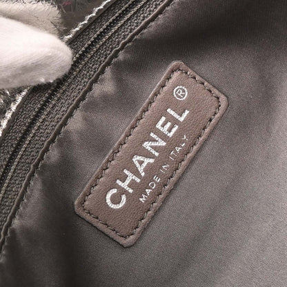 Chanel Silver Perforated Lambskin Handbag