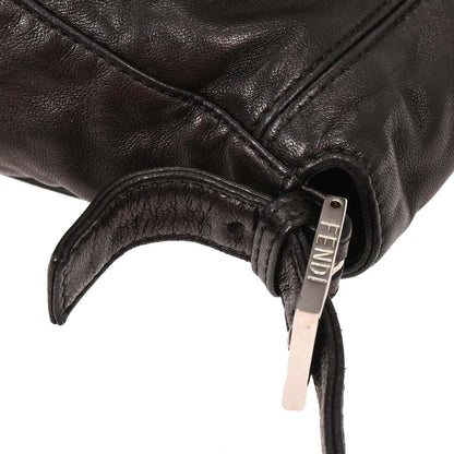 Fendi Black Lambskin Baguette Mamma Handbag