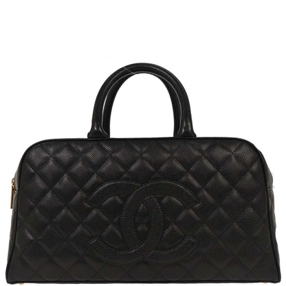 Chanel Black Calfskin Bowling Bag