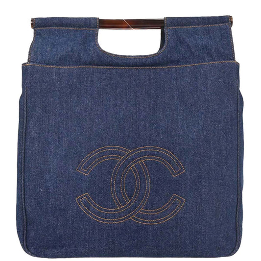 Chanel Blue Denim Handbag