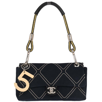Chanel Navy Canvas No. 5 Handbag