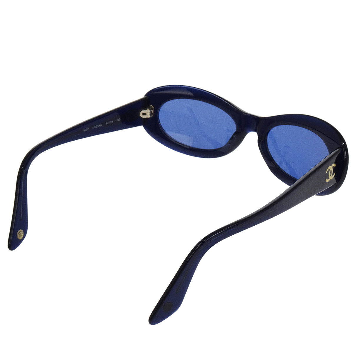 Chanel Sunglasses Eyewear Black Blue Small Good