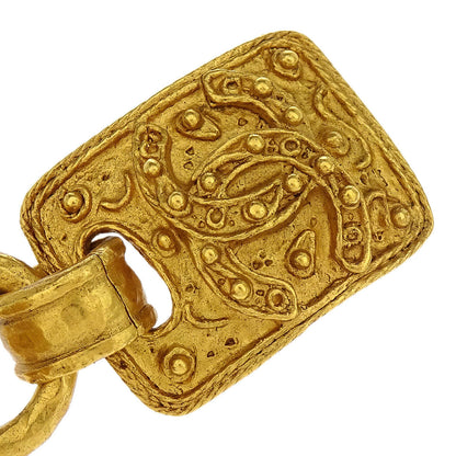 Chanel Bell Dangle Earrings Clip-On Gold 94A