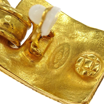Chanel Bell Dangle Earrings Clip-On Gold 94A