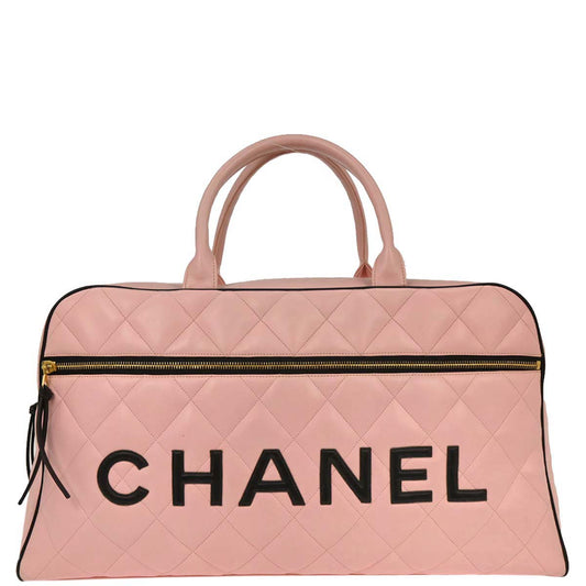 Chanel Pink Calfskin Bowling Bag