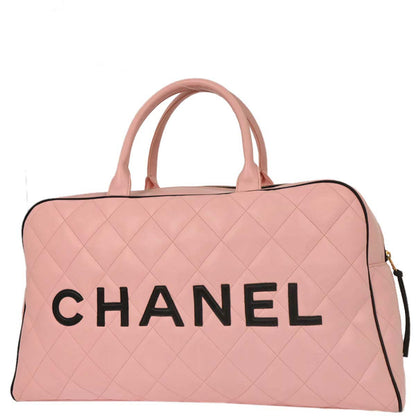 Chanel Pink Calfskin Bowling Bag