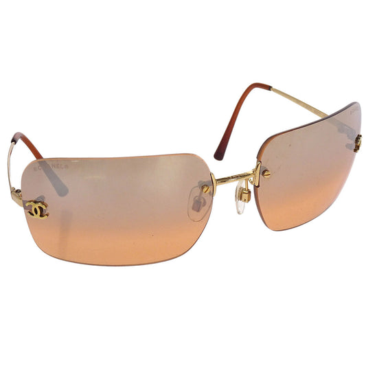 Chanel Sunglasses Eyewear Orange Brown Small Good
