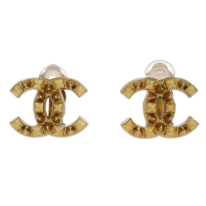 Chanel Gold CC Earrings Clip-On 03P