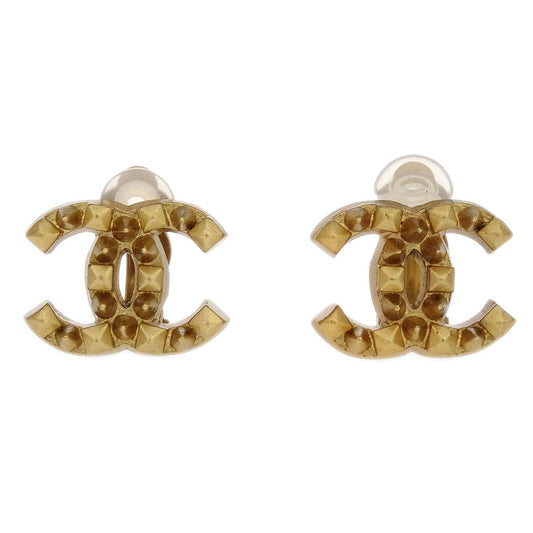 Chanel Gold CC Earrings Clip-On 03P