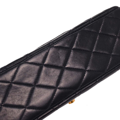 Chanel Navy Lambskin Paris Small Double Flap Shoulder Bag