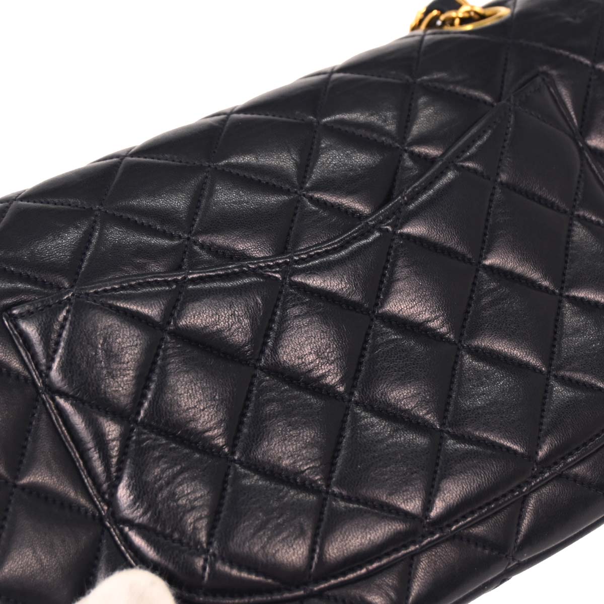 Chanel Navy Lambskin Paris Small Double Flap Shoulder Bag