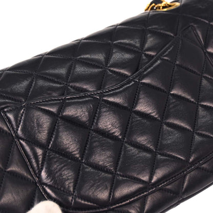 Chanel Navy Lambskin Paris Small Double Flap Shoulder Bag