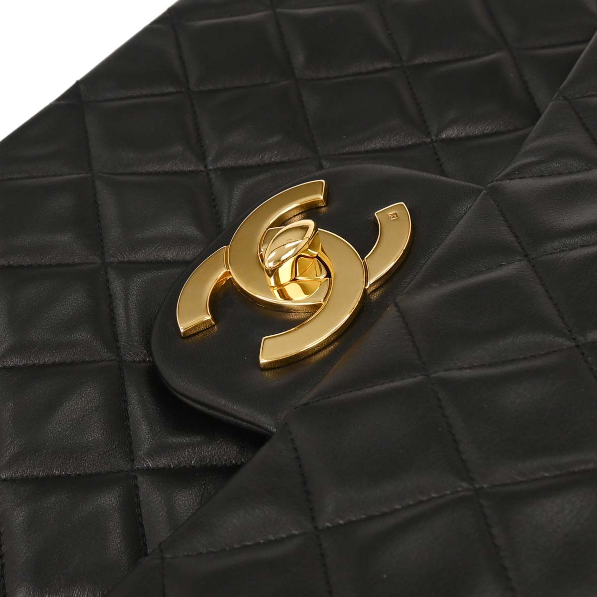 Chanel Black Lambskin Maxi Classic Flap Shoulder Bag