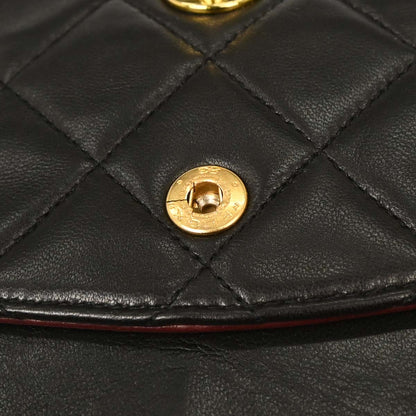 Chanel Black Lambskin Medium Classic Double Flap Shoulder Bag