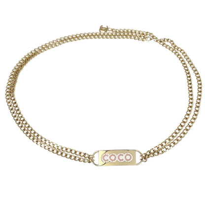 Chanel Rhinestone Chain Belt Gold 02P