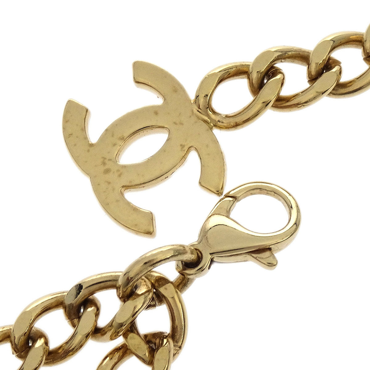 Chanel Rhinestone Chain Belt Gold 02P