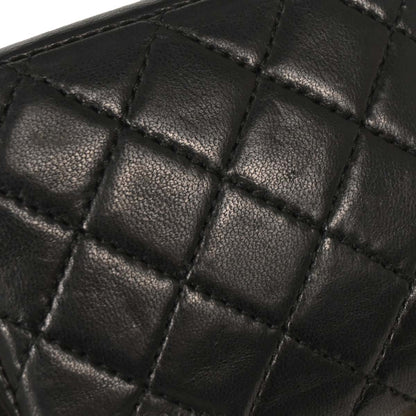 Chanel Black Lambskin Classic Flap Micro Chain Crossbody Bag Pouch