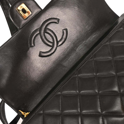 Chanel Black Lambskin Backpack