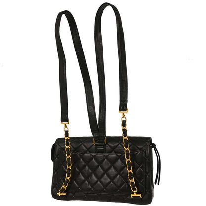 Chanel Black Lambskin Backpack
