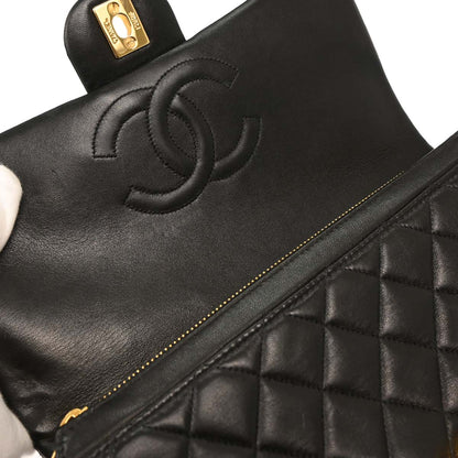 Chanel Black Lambskin Backpack