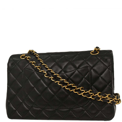 Chanel Black Lambskin Medium Classic Double Flap Shoulder Bag