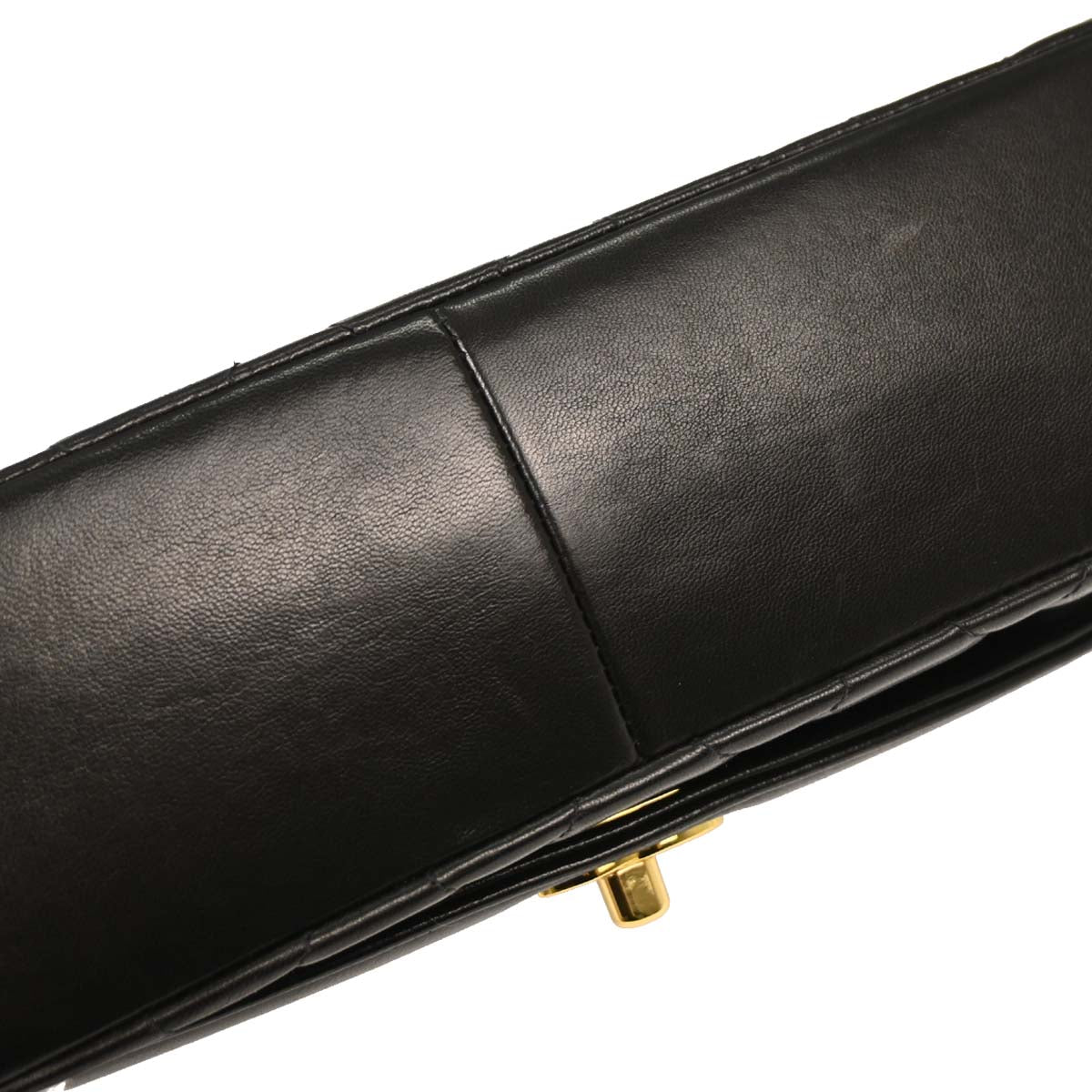 Chanel 1991-1994 Black Lambskin Medium Diana Shoulder Bag