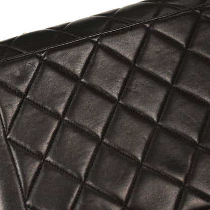 Chanel Black Lambskin Single Flap Shoulder Bag