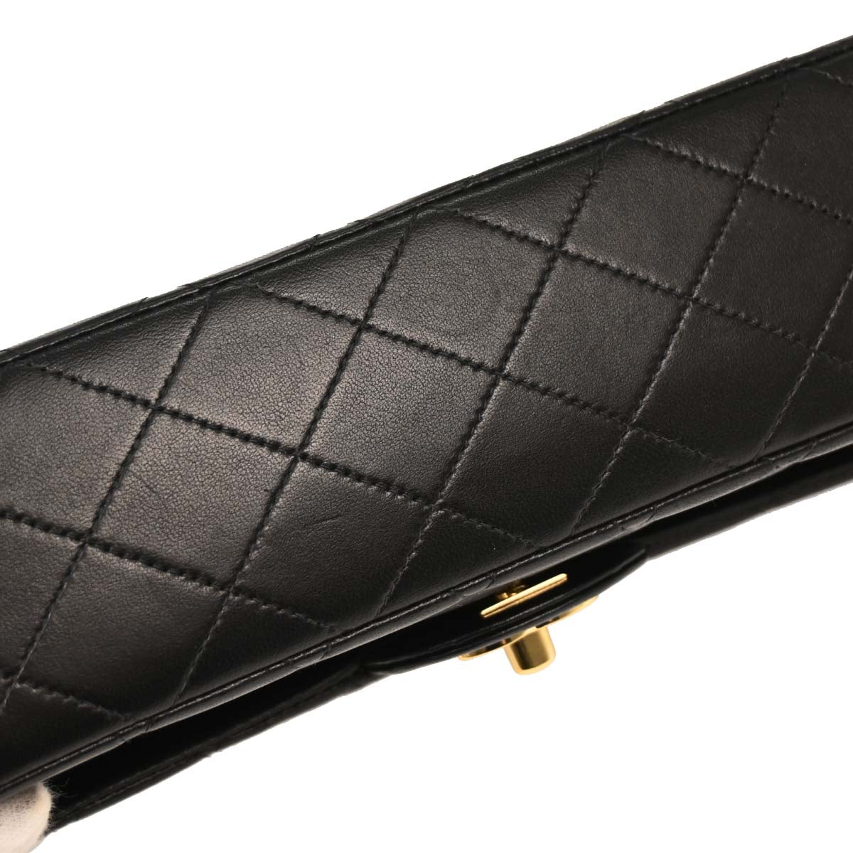 Chanel Black Lambskin Medium Classic Double Flap Shoulder Bag