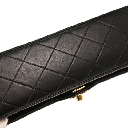 Chanel Black Lambskin Medium Classic Double Flap Shoulder Bag