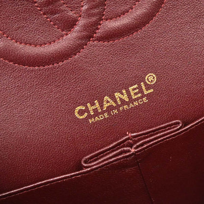 Chanel Black Lambskin Medium Classic Double Flap Shoulder Bag