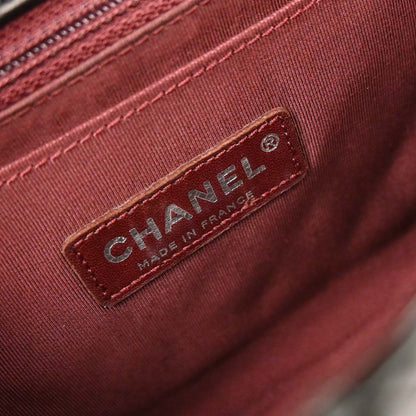 Chanel Black Patent Leather Secret Label Single Flap Shoulder Bag